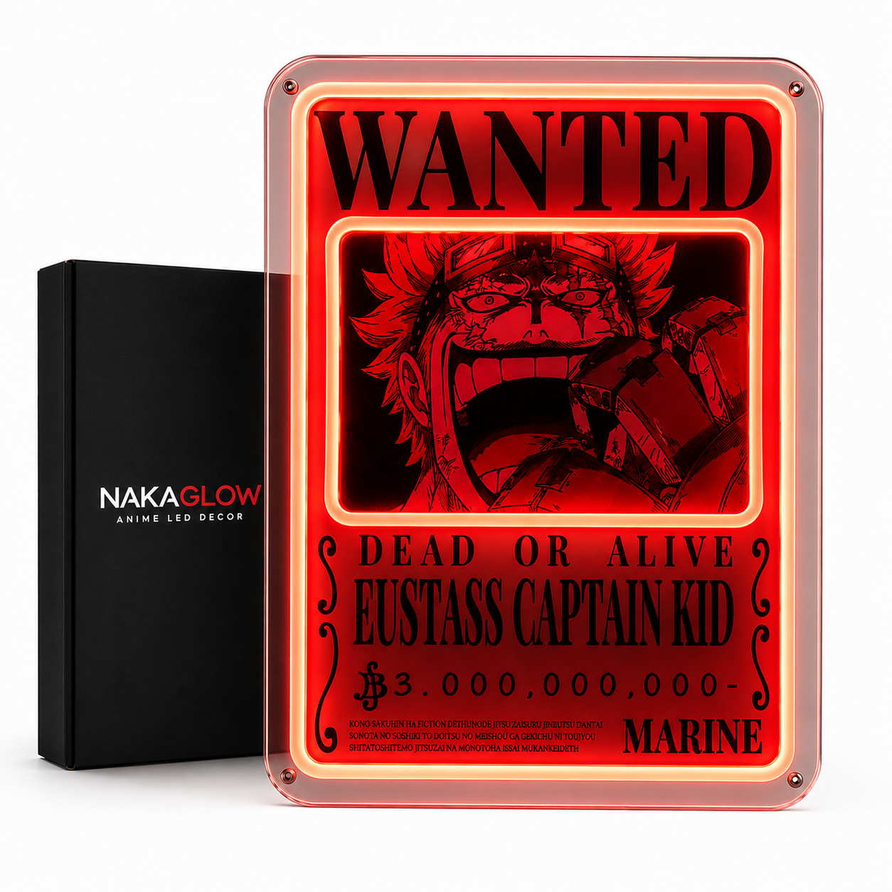 Cuadro LED Wanted - One Piece