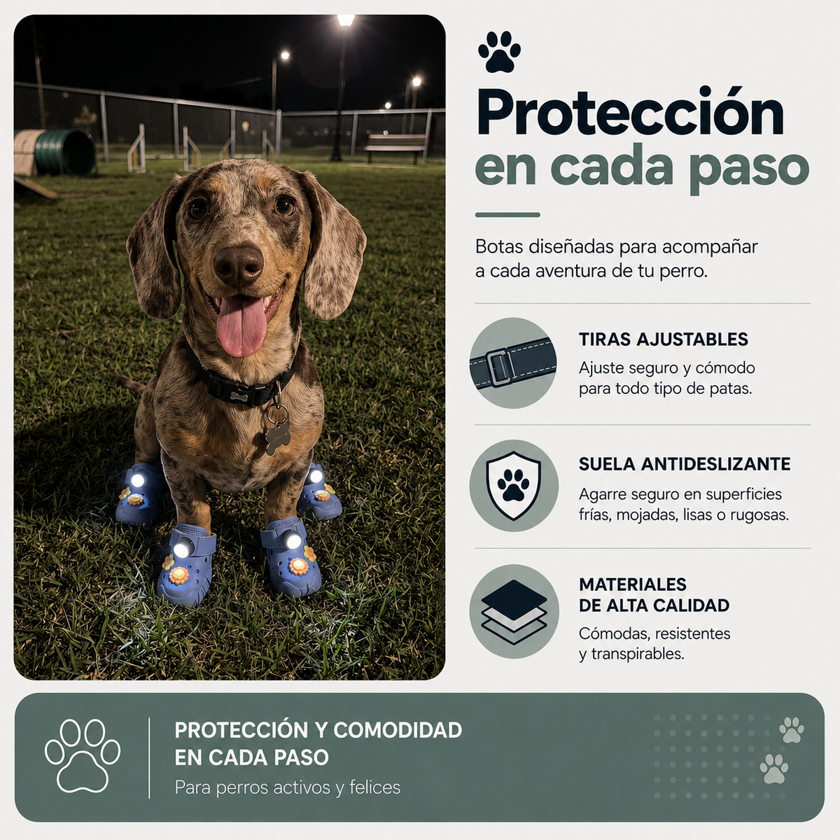 PupStep™ – Zapatos para perro con Luz LED