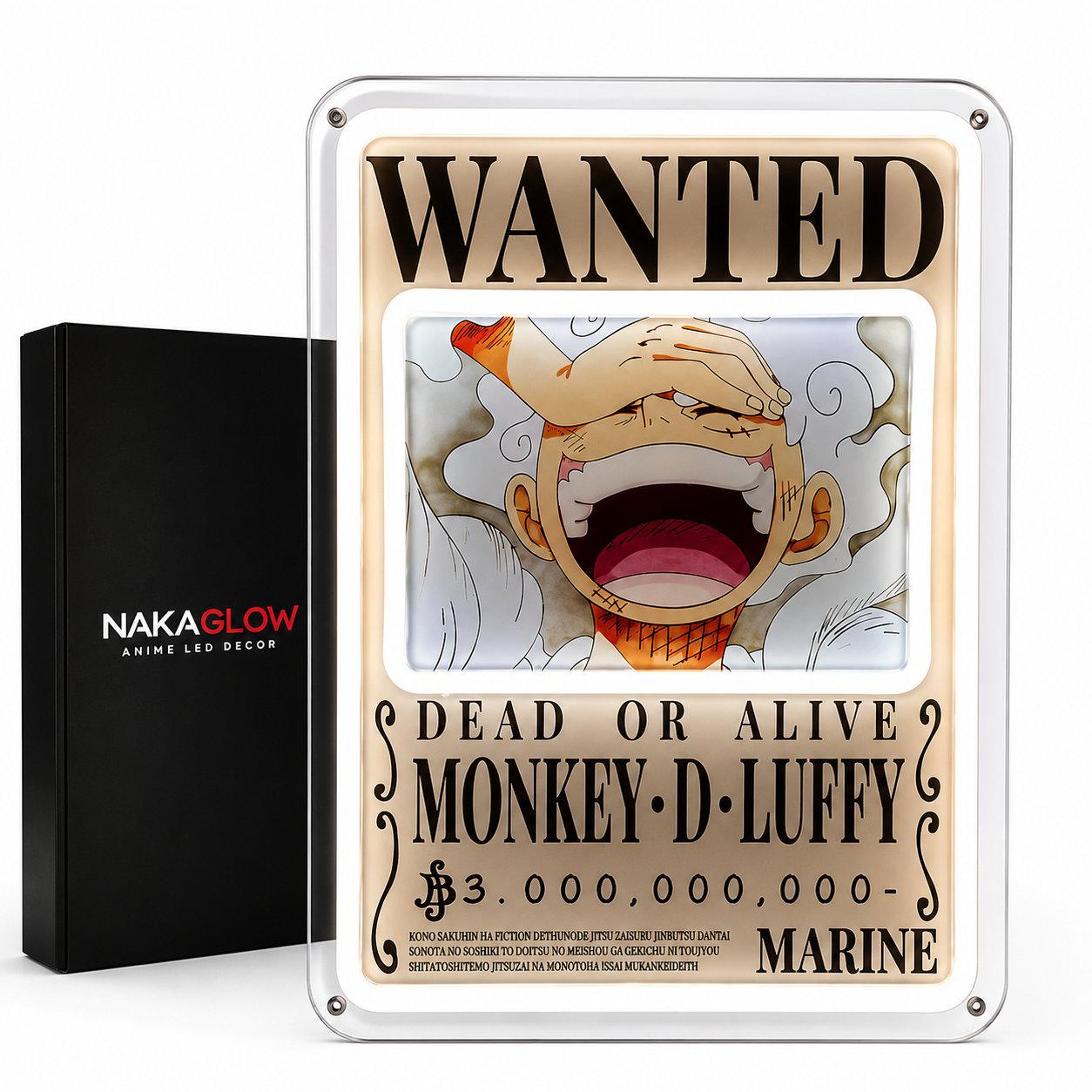 Cuadro LED Wanted - One Piece