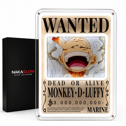 Cuadro LED Wanted - One Piece
